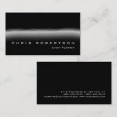 Eventplaner Black Gray Trendy Business Card Visitenkarte (Vorne/Hinten)