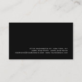 Eventplaner Black Gray Trendy Business Card Visitenkarte (Rückseite)