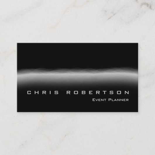 Eventplaner Black Gray Trendy Business Card Visitenkarte (Vorderseite)