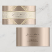 Eventplaner Blogger Funkelnd Gold Floral Crystals Visitenkarte (Vorne/Hinten)