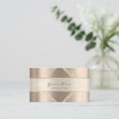 Eventplaner Blogger Funkelnd Gold Floral Crystals Visitenkarte (Stehend Vorderseite)