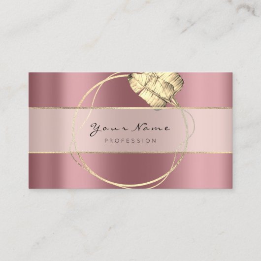 Eventplaner Blogger Rose Gold Floral Beauty Visitenkarte (Vorderseite)