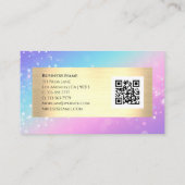Eventplaner, Bokeh Star, QR Code, Visitenkarte (Rückseite)
