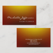 Eventplaner Browny Red Yellow Business Card Visitenkarte (Vorne/Hinten)