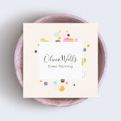 Eventplaner Confetti Quadratische Visitenkarte