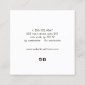 Eventplaner Confetti Quadratische Visitenkarte (Rückseite)