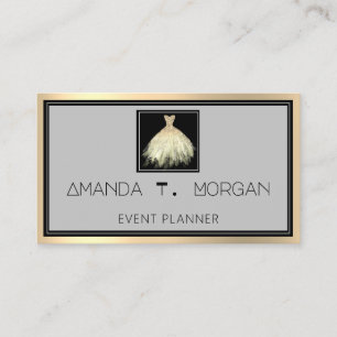 Eventplaner Dance Wedding Blogger Dress Gold Visitenkarte