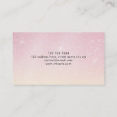 Eventplaner Elegante Rose Gold Rosa Glitzer Visitenkarte (Rückseite)