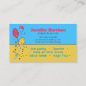 Eventplaner - farbenfrohe Illustration Visitenkarte (Rückseite)