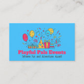 Eventplaner - farbenfrohe Illustration Visitenkarte (Vorderseite)