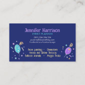 Eventplaner - farbenfrohe Illustration Visitenkarte (Rückseite)