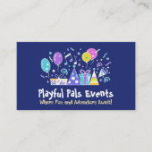 Eventplaner - farbenfrohe Illustration Visitenkarte (Vorderseite)