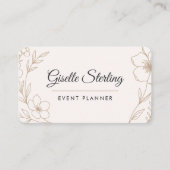 Eventplaner Floral Visitenkarte (Vorderseite)