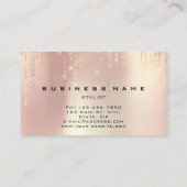 Eventplaner Frühspark String Wedding Rose Gol Visitenkarte (Rückseite)