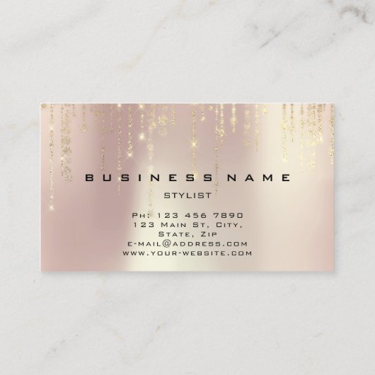 Eventplaner Frühspark String Wedding Rose Gol Visitenkarte (Rückseite)