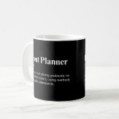 Eventplaner Funny Event Manager Definition Kaffeetasse (Vorderseite Links)