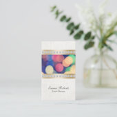 Eventplaner Gold & Diamond Streifen, klassische Le Visitenkarte (Stehend Vorderseite)