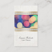 Eventplaner Gold & Diamond Streifen, klassische Le Visitenkarte (Vorderseite)