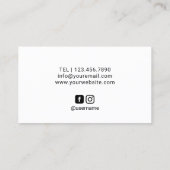 Eventplaner Gold Geometric Crown Modern Black Visitenkarte (Rückseite)