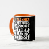 Eventplaner Ich versuche Dinge zu Lustigen Sprüche Tasse (Vorderseite Links)