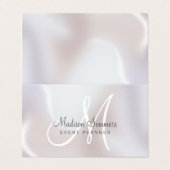 Eventplaner Iridescent Pearimmer Visitenkarten (Außenseite Aufgefaltet)