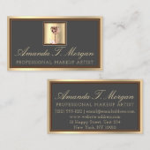 Eventplaner Makeup Artist Gold Chocolate Rose Visitenkarte (Vorne/Hinten)