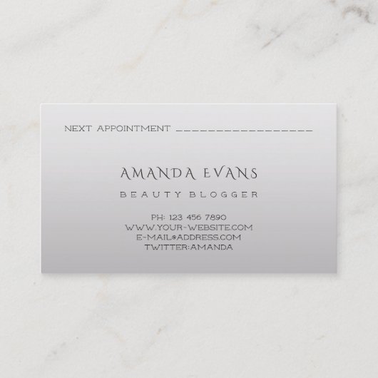 Eventplaner Makeup Artist Gold Humming-bird Terminkarte (Rückseite)