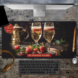 Eventplaner oder Caterer Champagne Schreibtischunterlage
