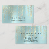 Eventplaner Pearly Diamond Water Aqua Visitenkarte (Vorne/Hinten)