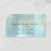 Eventplaner Pearly Diamond Water Aqua Visitenkarte (Rückseite)