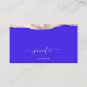 Eventplaner QR Code Pulver Blush Royal Blue Visitenkarte (Vorderseite)