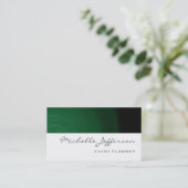 Eventplaner Skriptgrünes Muster-Visitenkarte Visitenkarte (Stehend Vorderseite)