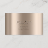 Eventplaner Streifen Gold Elfenbein Creamy Floral Visitenkarte (Rückseite)