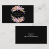 Eventplaner Watercolor Floral Business Card Visitenkarte (Vorne/Hinten)