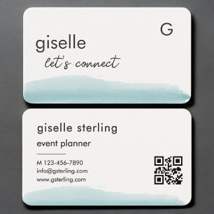 Eventplaner Watercolor QR Code Visitenkarte