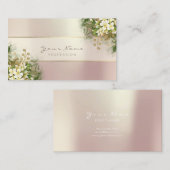 Eventplaner White Emerald Green Rose Pink Gold Gol Visitenkarte (Vorne/Hinten)