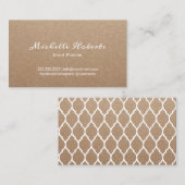 Eventplanung Modernes Skript Rustikale Kraft Visitenkarte (Vorne/Hinten)