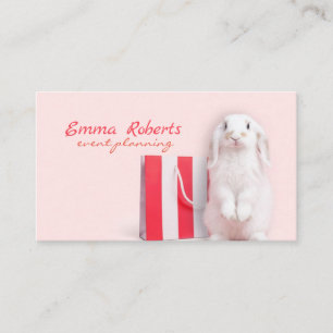 Eventplanung Pink Business Card Visitenkarte