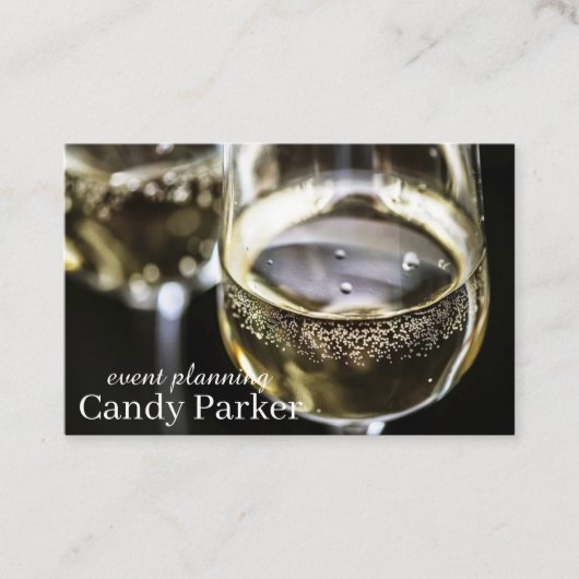 Eventplanung Sparkling Wein Visitenkarte (Vorderseite)