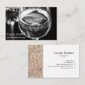 Eventplanung Sparkling Wine Macro Visitenkarte (Vorne/Hinten)