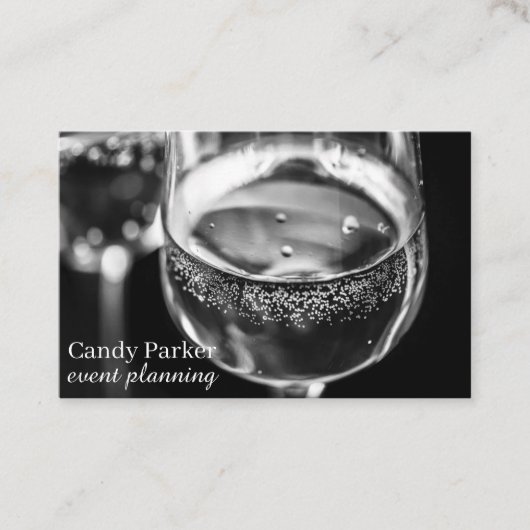 Eventplanung Sparkling Wine Macro Visitenkarte (Vorderseite)