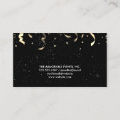 Events Party Ballons und Confetti | Champagne Visitenkarte (Rückseite)