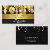 Events Party Ballons und Confetti | Champagne Visitenkarte (Vorne/Hinten)