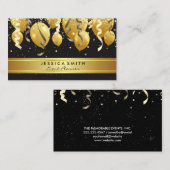 Events Party Ballons und Confetti Visitenkarte (Vorne/Hinten)