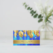 Events Party Balloons | Confetti Blue Abstrakt Visitenkarte (Stehend Vorderseite)