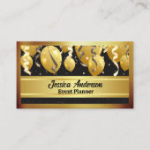 Events Party Balloons | Confetti | Sterne Visitenkarte (Vorderseite)