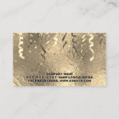 Events Party Popper und Confetti | Goldfolie Visitenkarte (Rückseite)