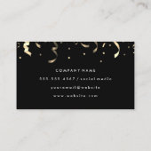 Events Party Popper und Confetti Visitenkarte (Rückseite)