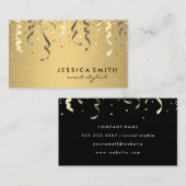 Events Party Popper und Confetti Visitenkarte (Vorne/Hinten)