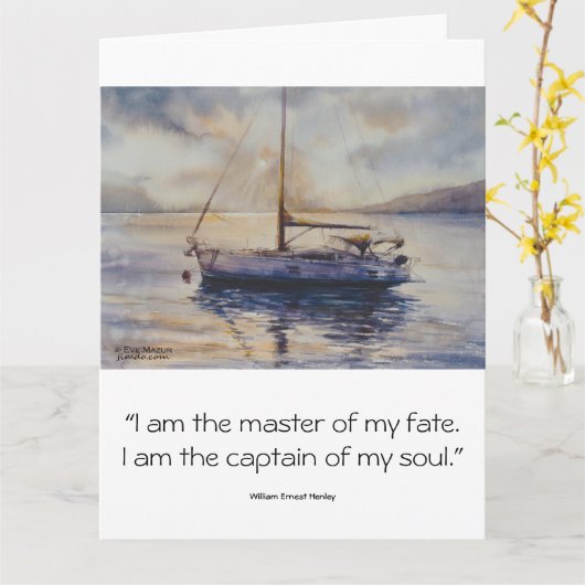 EVEpainted Segelboot Karte (Gelbe Blume)